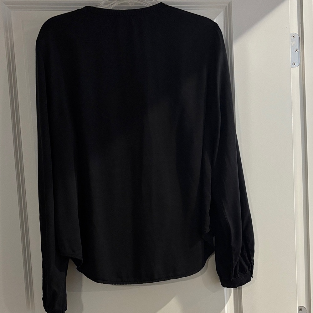 cloth & stone Black Button-Front Long Sleeve Blouse - Picture 5 of 5